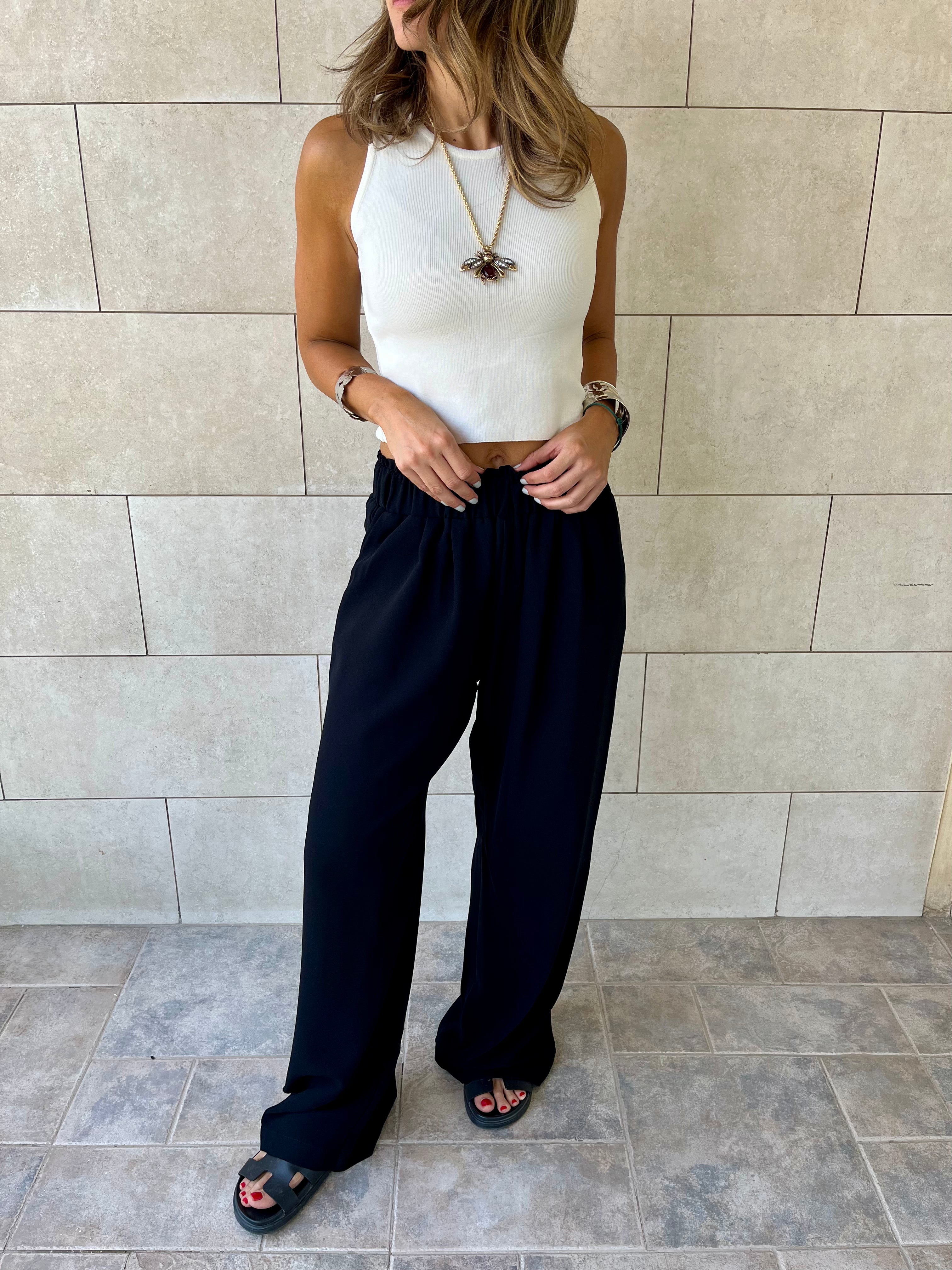 Black Everyday Essential Pants