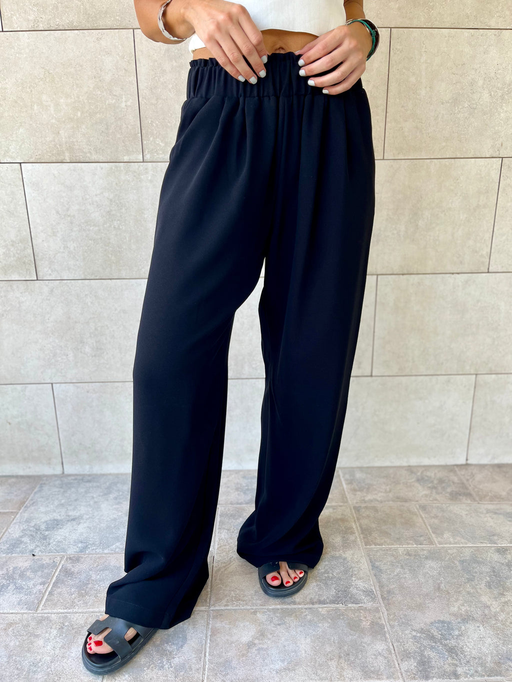 Black Everyday Essential Pants