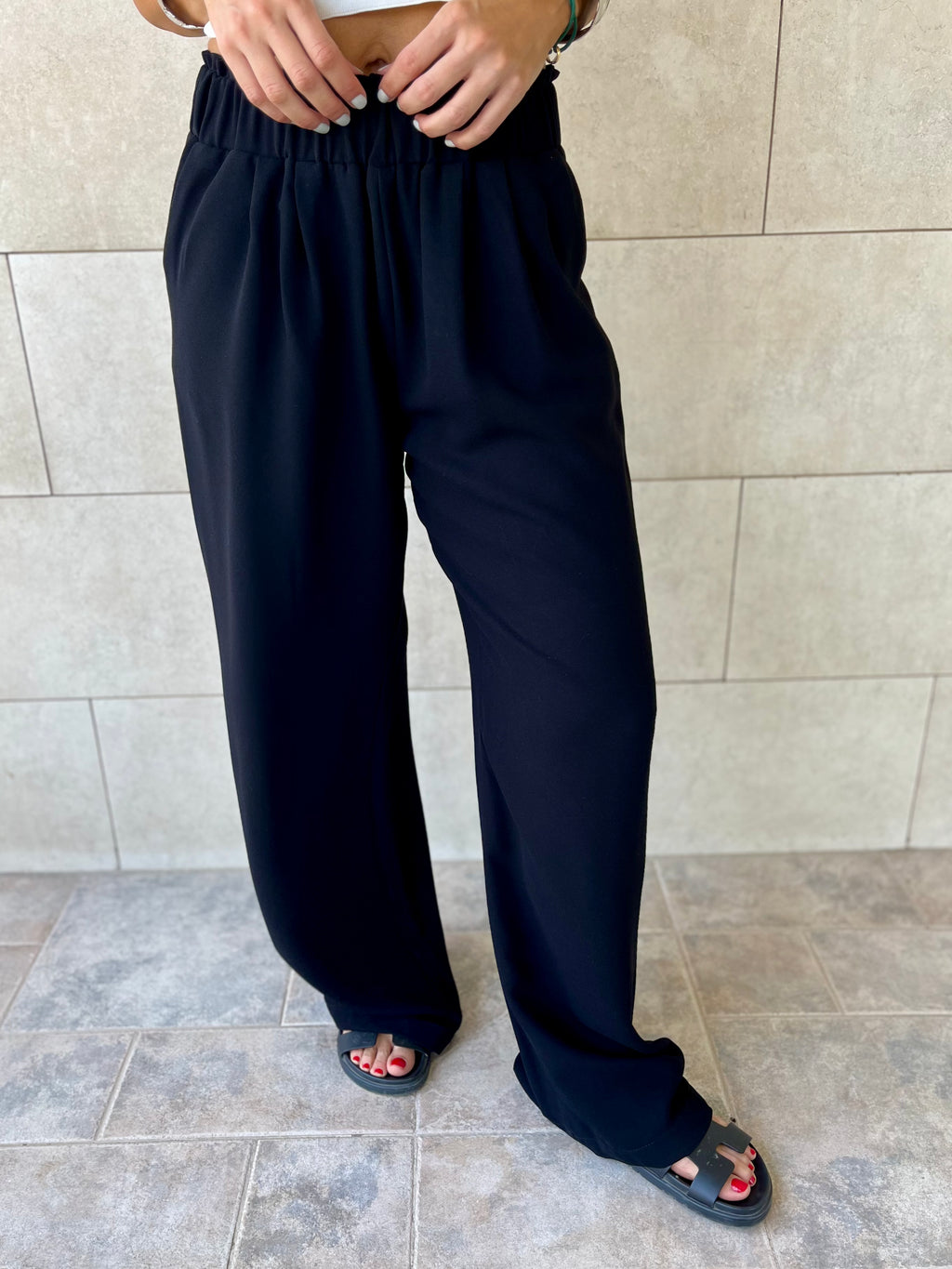 Black Everyday Essential Pants