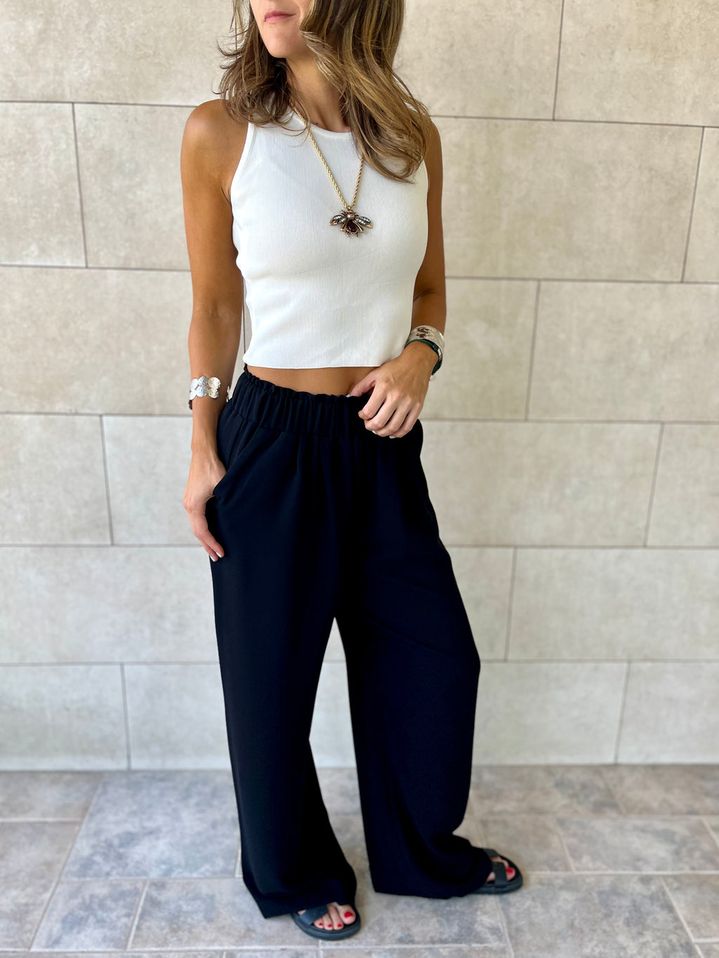 Black Everyday Essential Pants