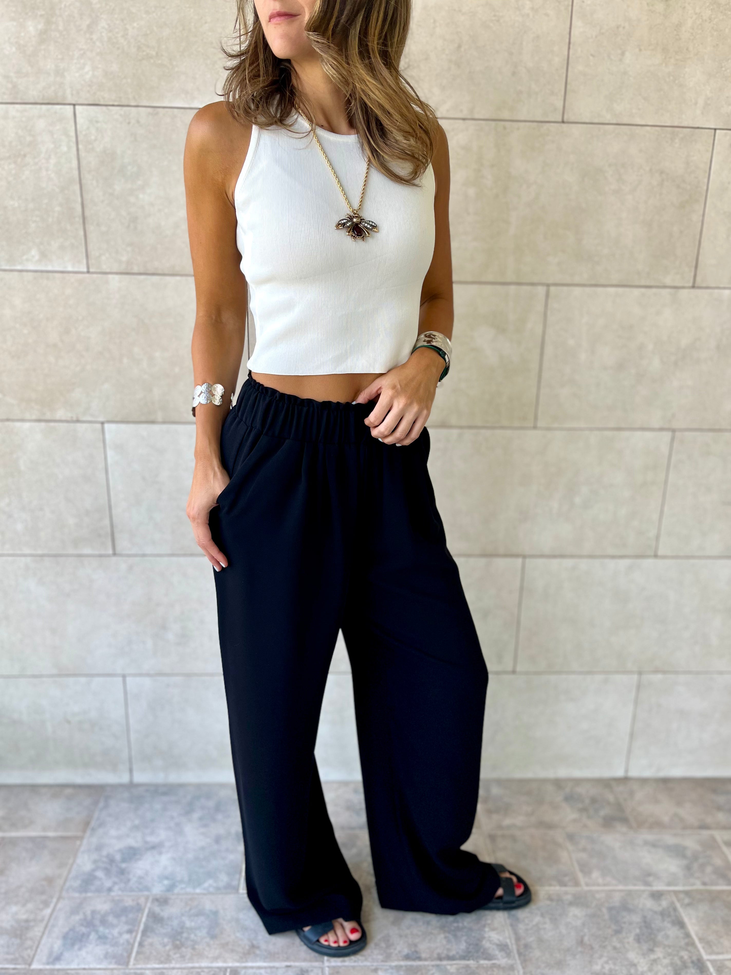 Black Everyday Essential Pants