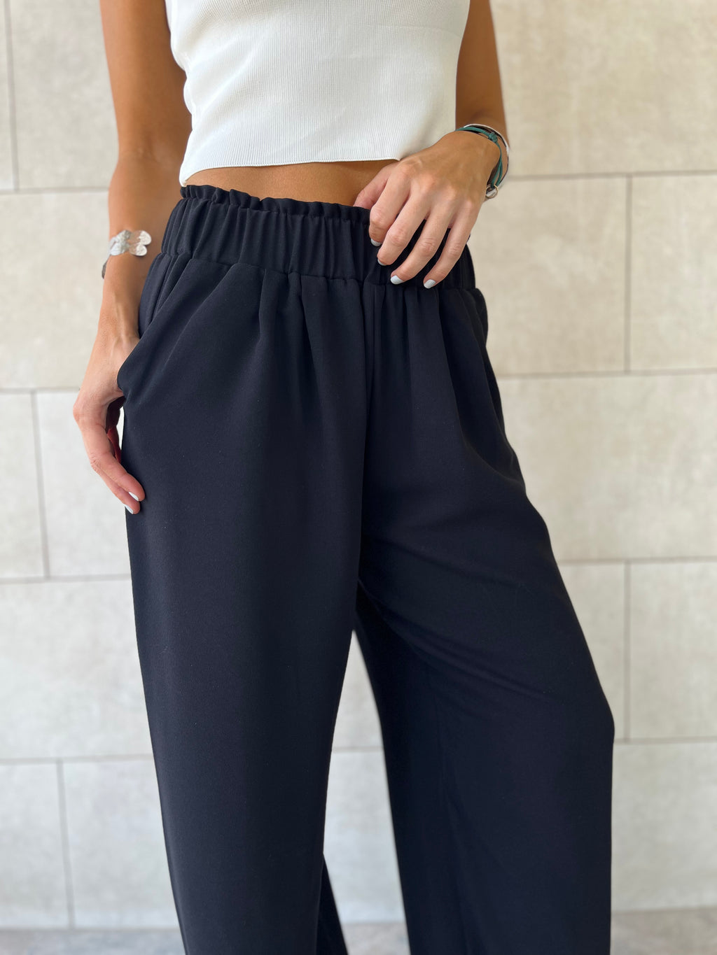 Black Everyday Essential Pants