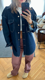 Navy Denim Utility Shirt