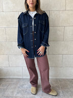 Navy Denim Utility Shirt