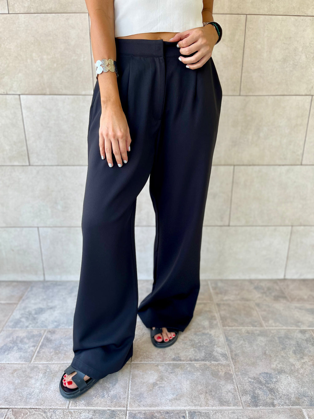 Black She’s a Boss Suit Pants