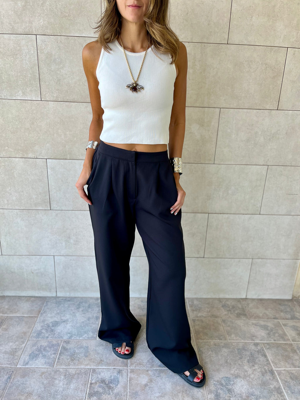 Black She’s a Boss Suit Pants