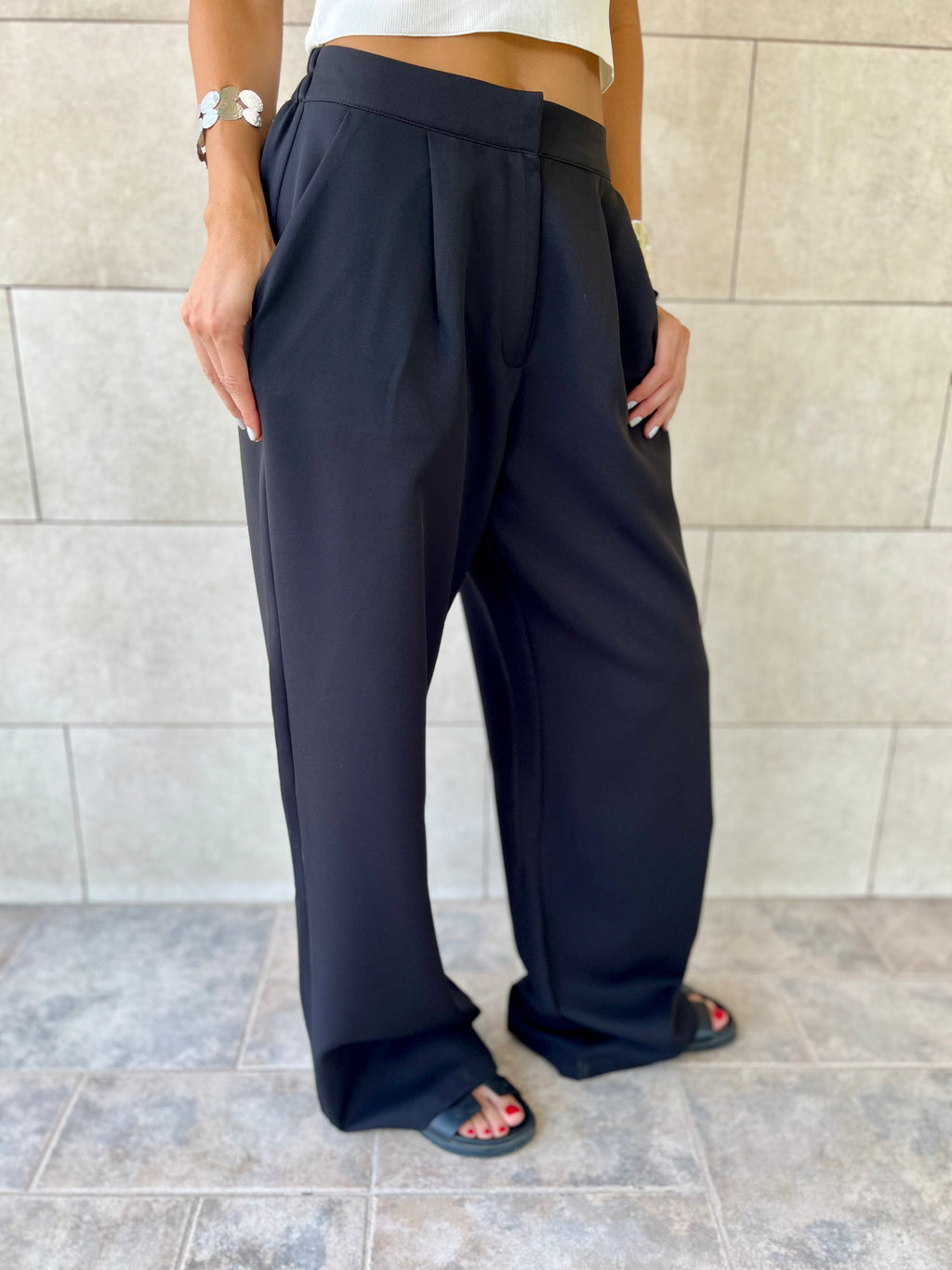 Black She’s a Boss Suit Pants