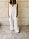 White Simple EveryWhere Jumpsuit