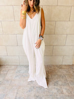 White Simple EveryWhere Jumpsuit