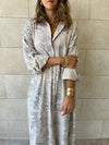 Botanical Linen Shirt Dress