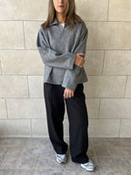 Grey Everyday Zip Up Sweater
