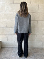 Grey Everyday Zip Up Sweater