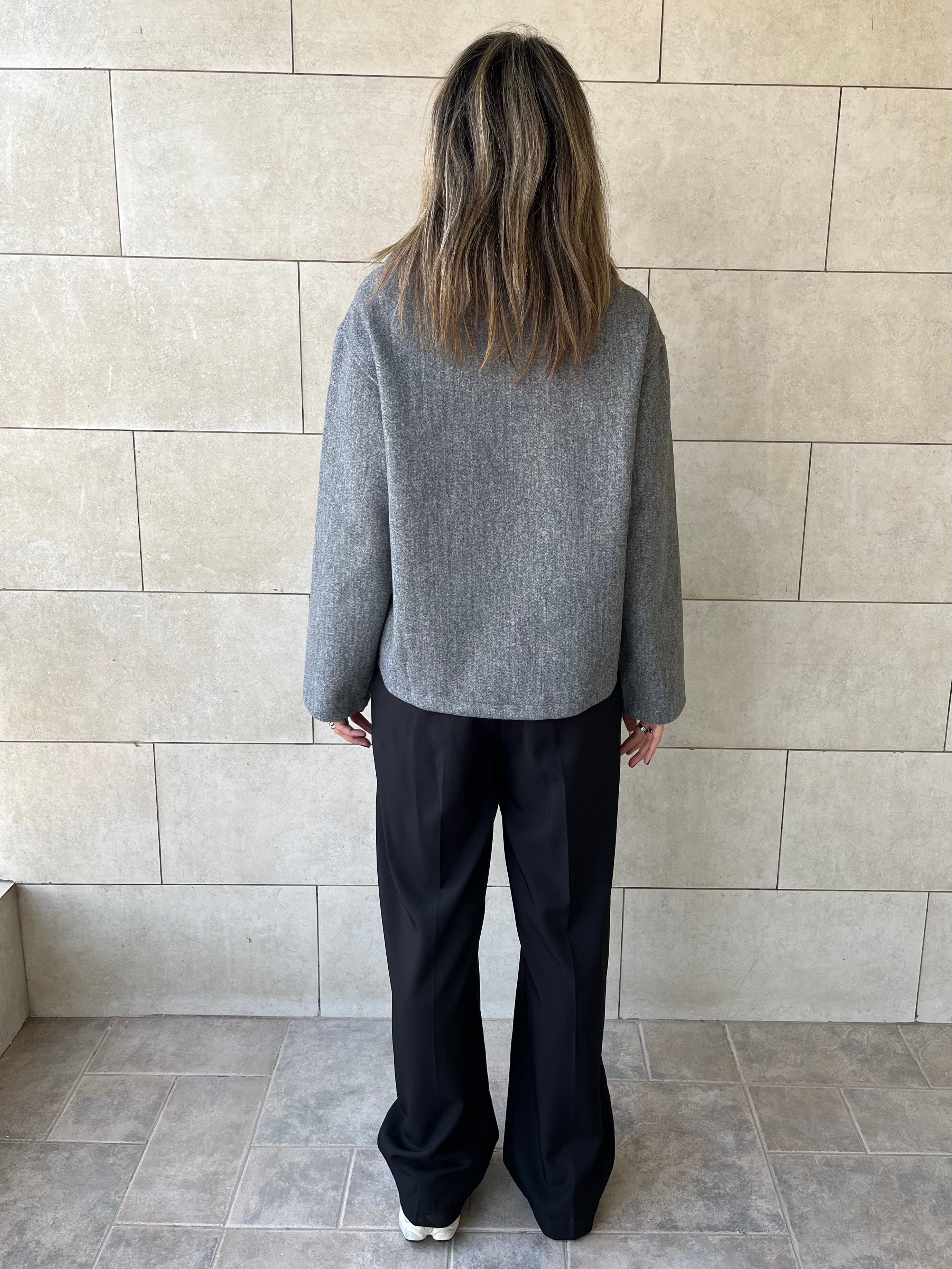 Grey Everyday Zip Up Sweater