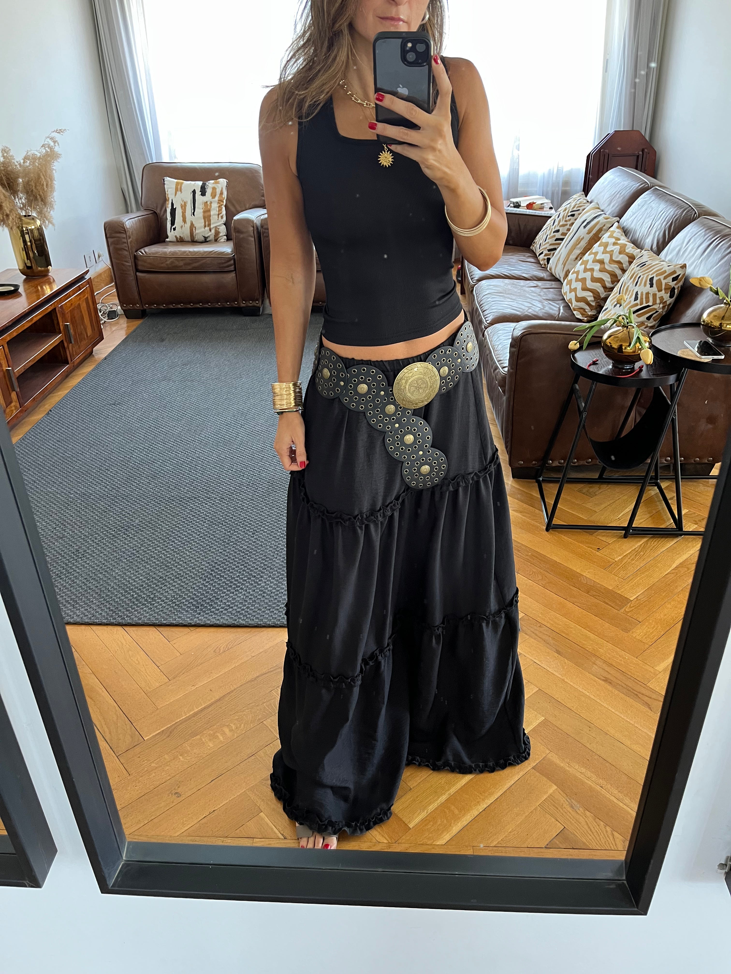 Black Romantic Skirt