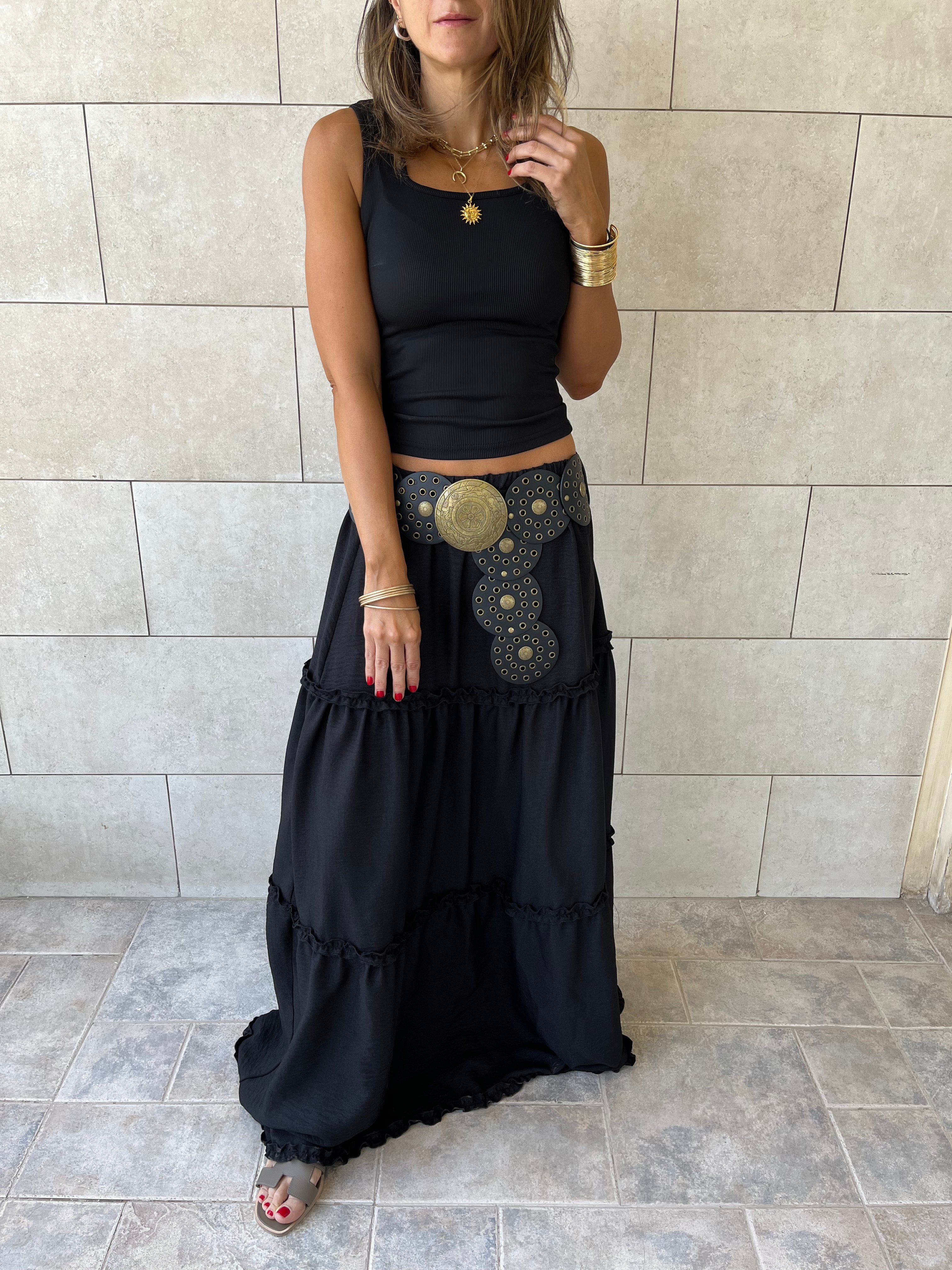 Black Romantic Skirt