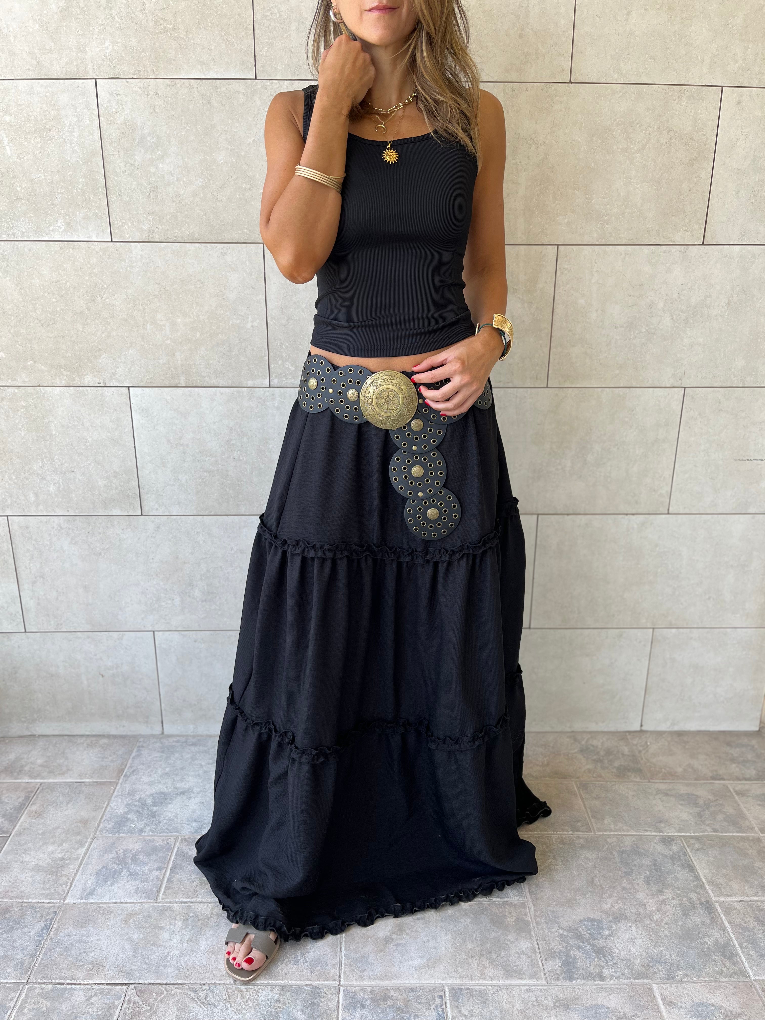Black Romantic Skirt