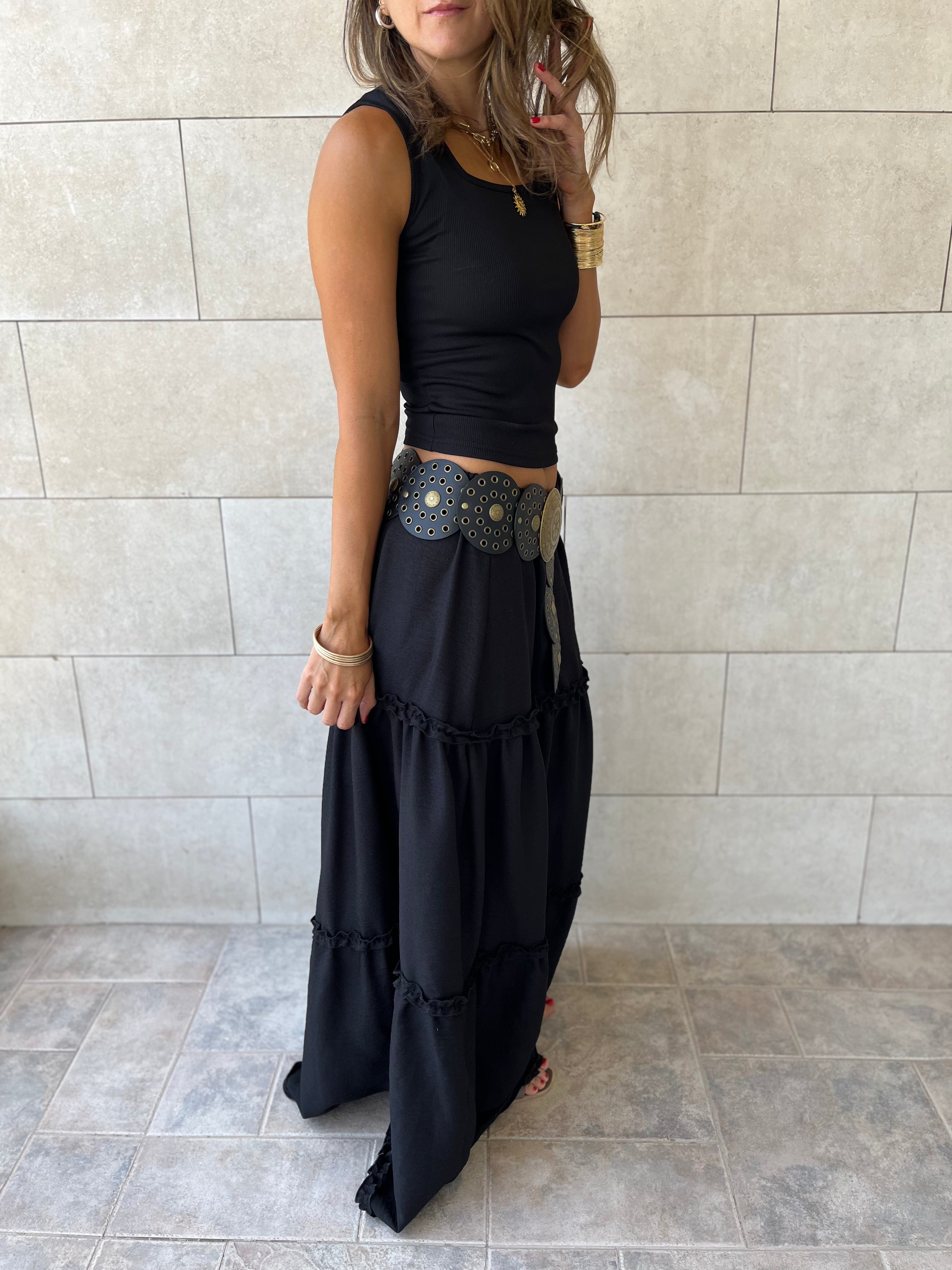 Black Romantic Skirt