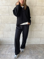 Black Everyday Zip Up Sweater