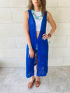 Blue Beach Button Down Vest