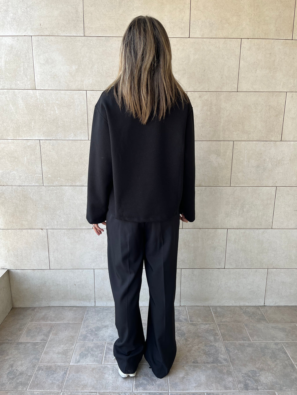 Black Everyday Zip Up Sweater