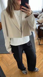 Ivory Cropped Blazer