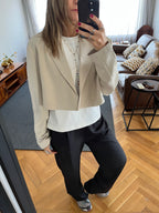Ivory Cropped Blazer