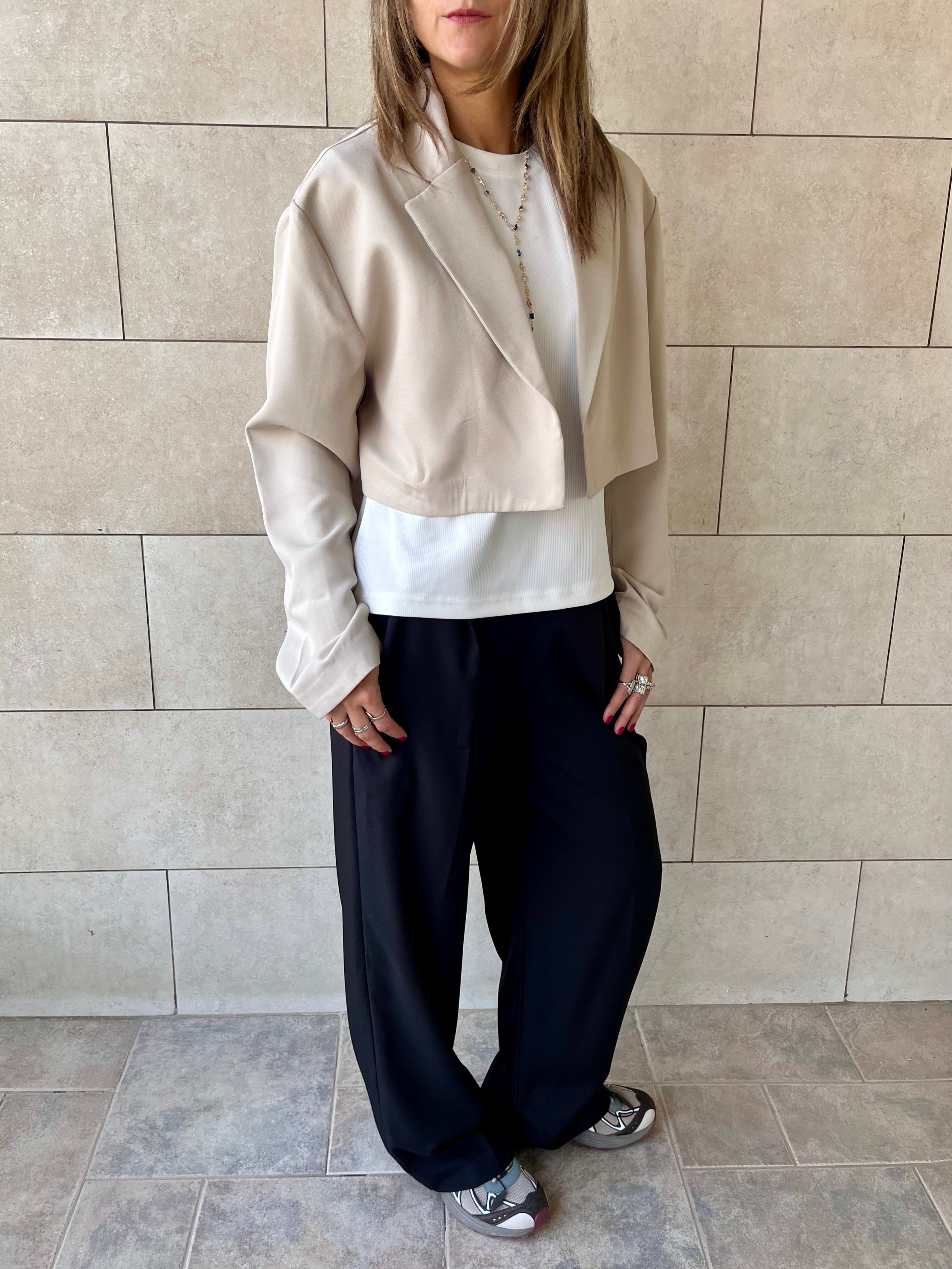 Ivory Cropped Blazer