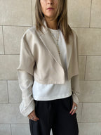 Ivory Cropped Blazer