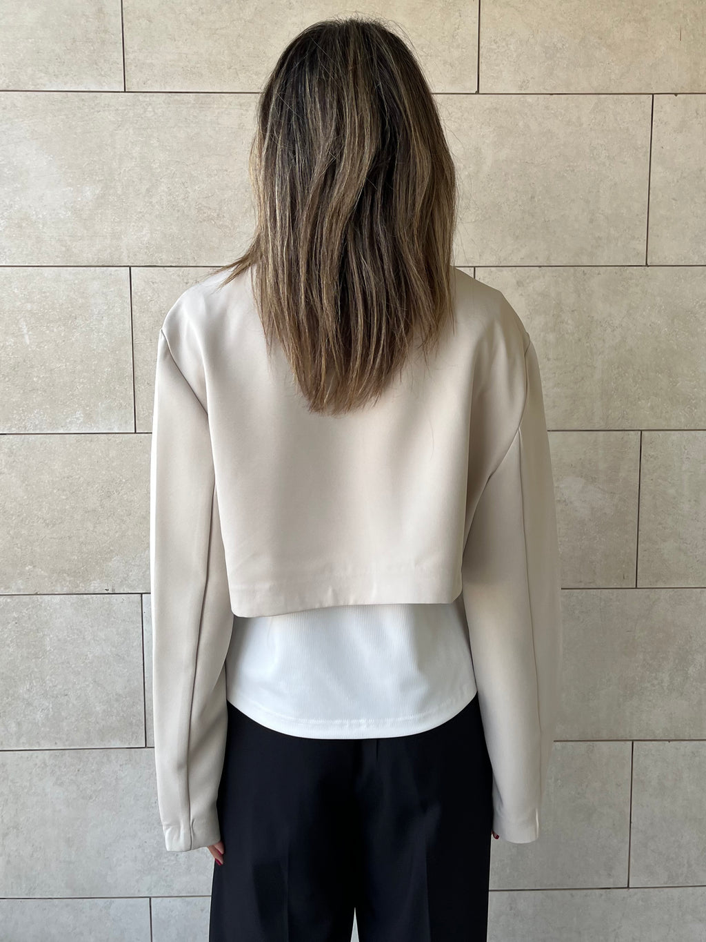Ivory Cropped Blazer