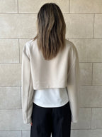 Ivory Cropped Blazer
