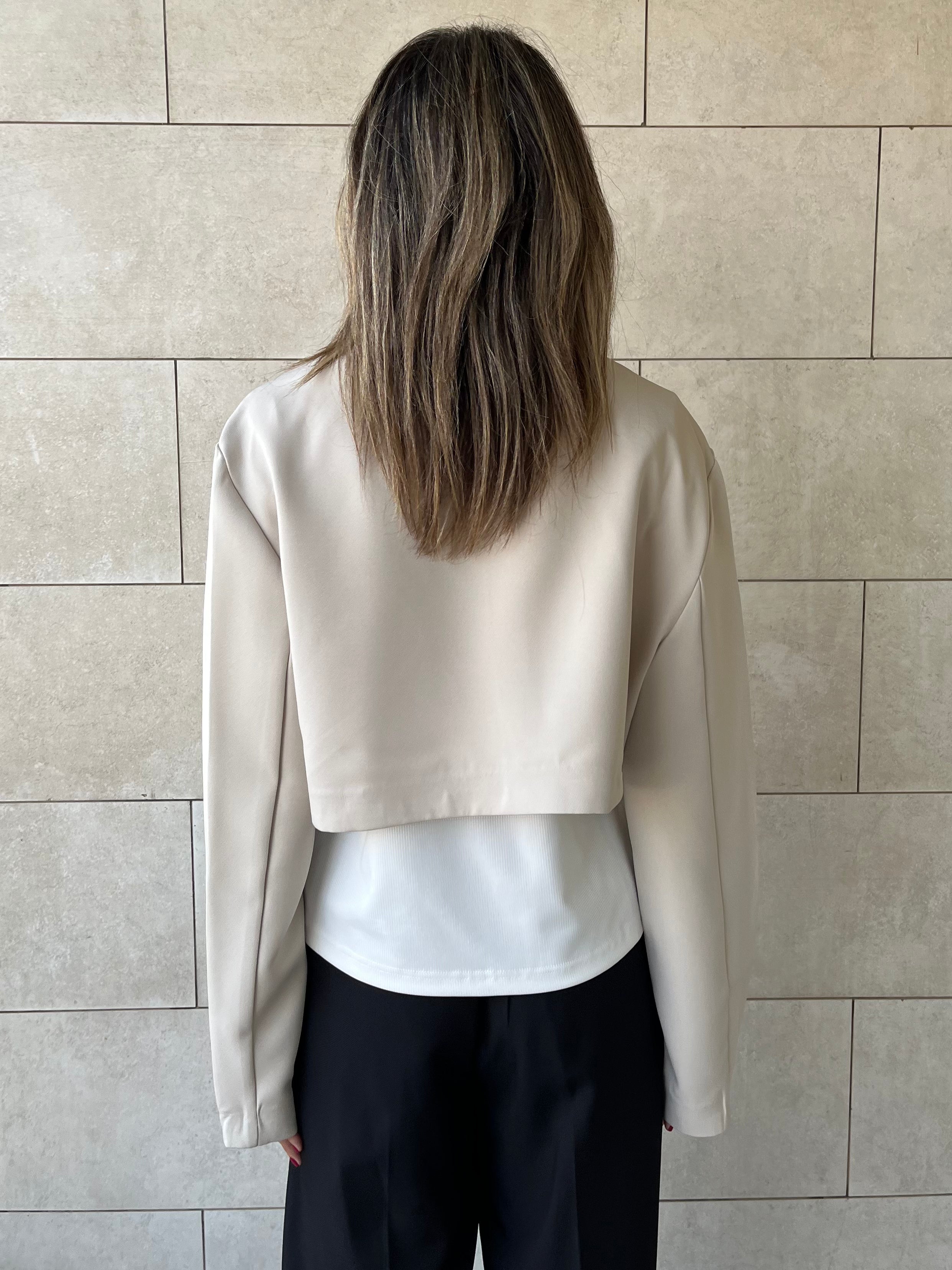 Ivory Cropped Blazer