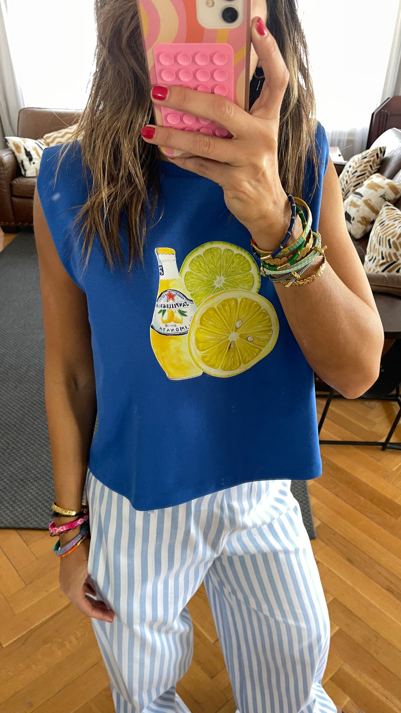 Limoncello Shoulder Pad Cut Tee