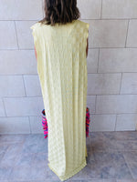 Yellow Checkered Sleeveless Coverup