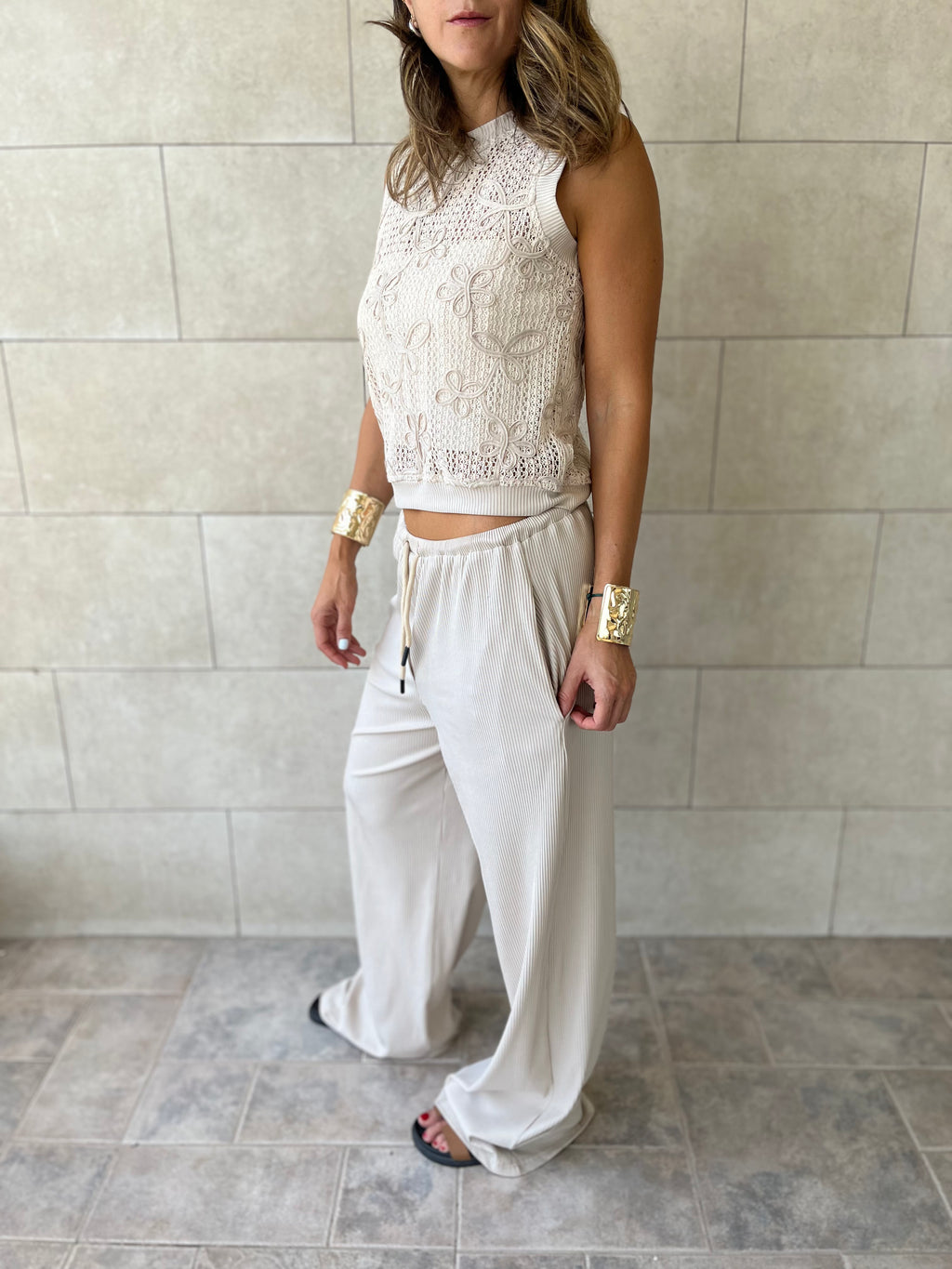 Whisper Lace Sleeveless Top