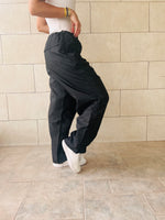 Black Gen Z Parachute Pants