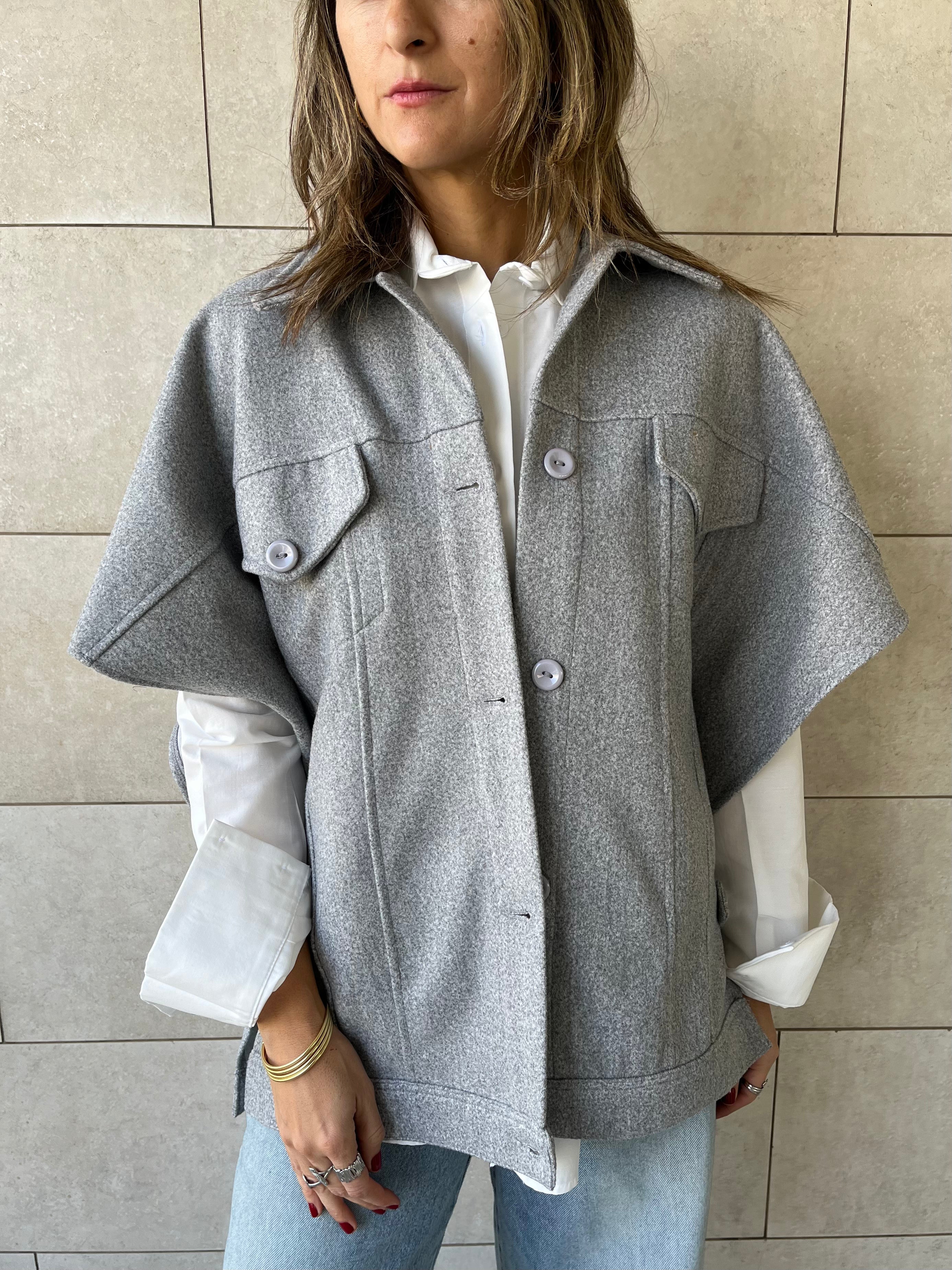 Grey Icon Button Vest