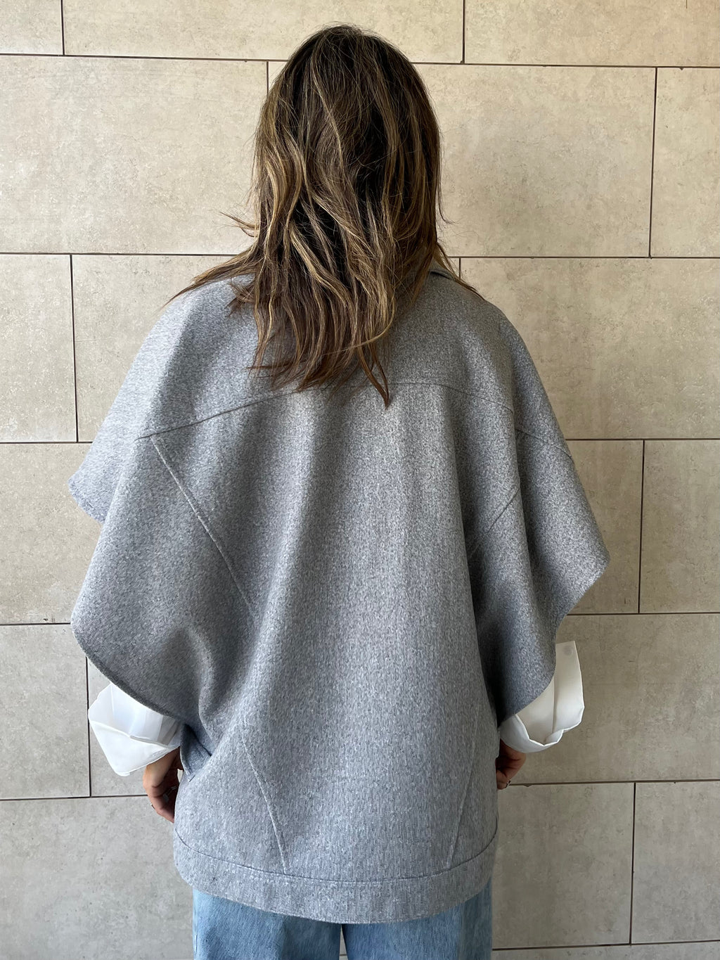 Grey Icon Button Vest