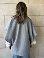 Grey Icon Button Vest