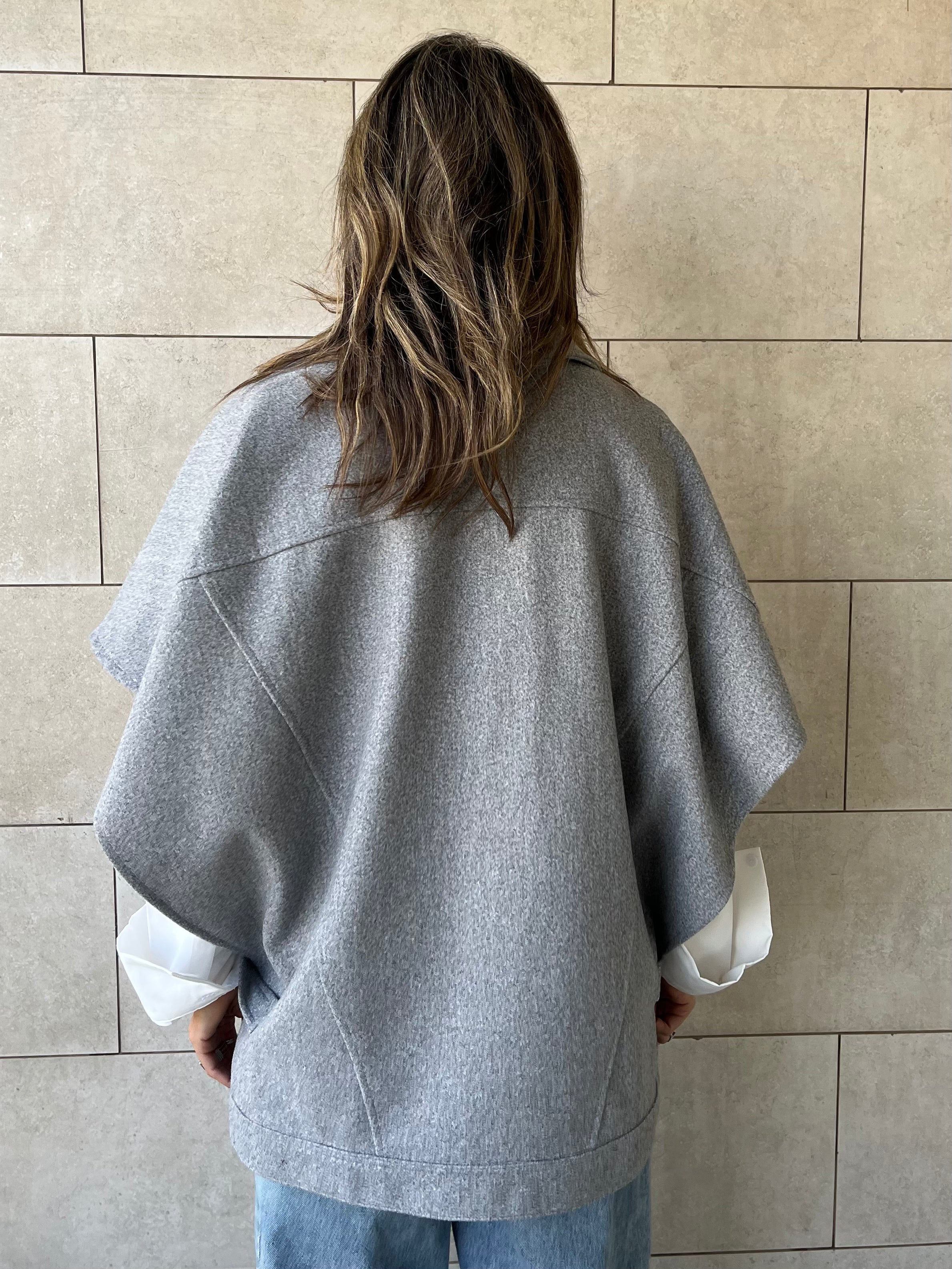 Grey Icon Button Vest