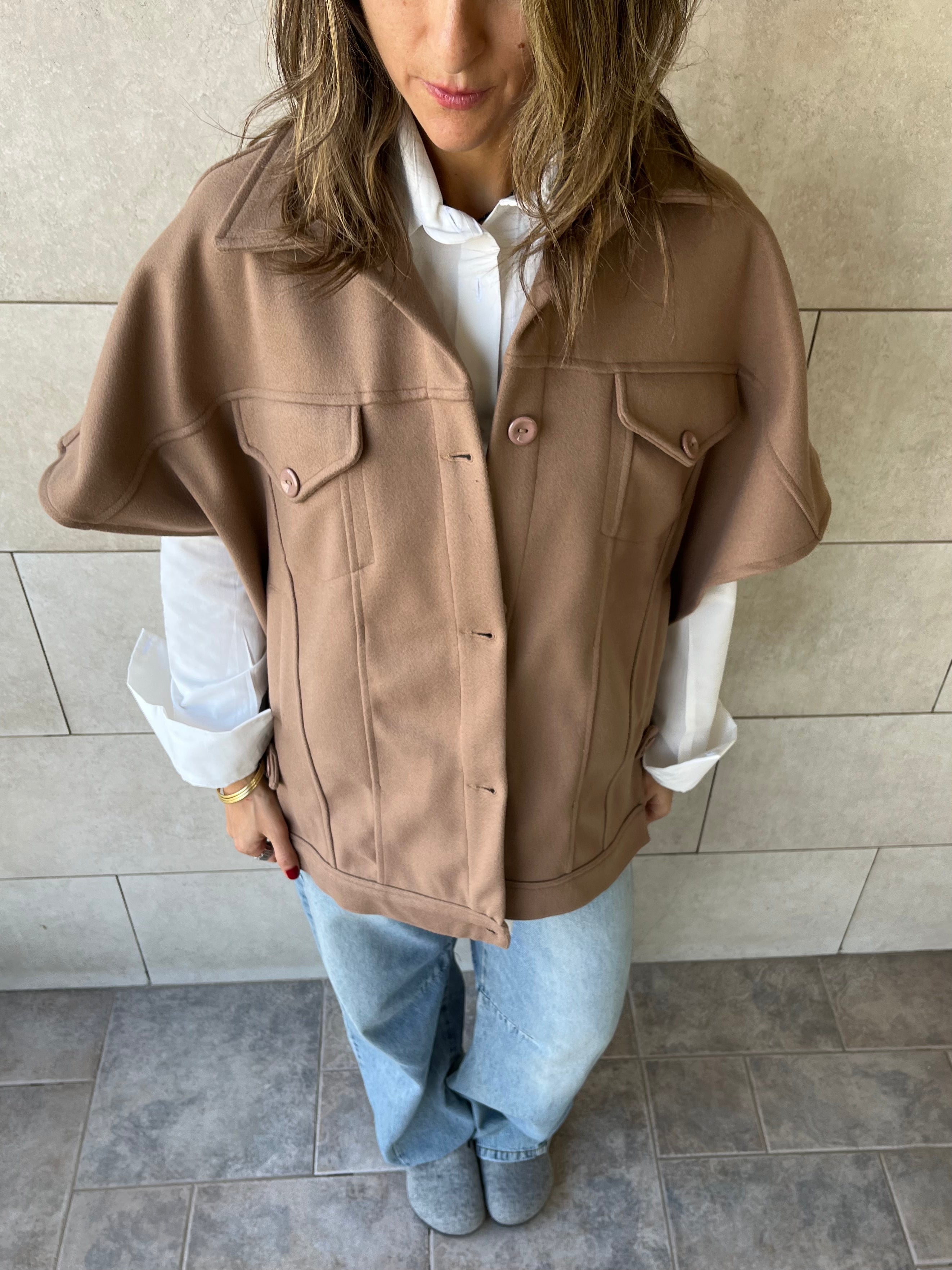 Cafe Icon Button Vest