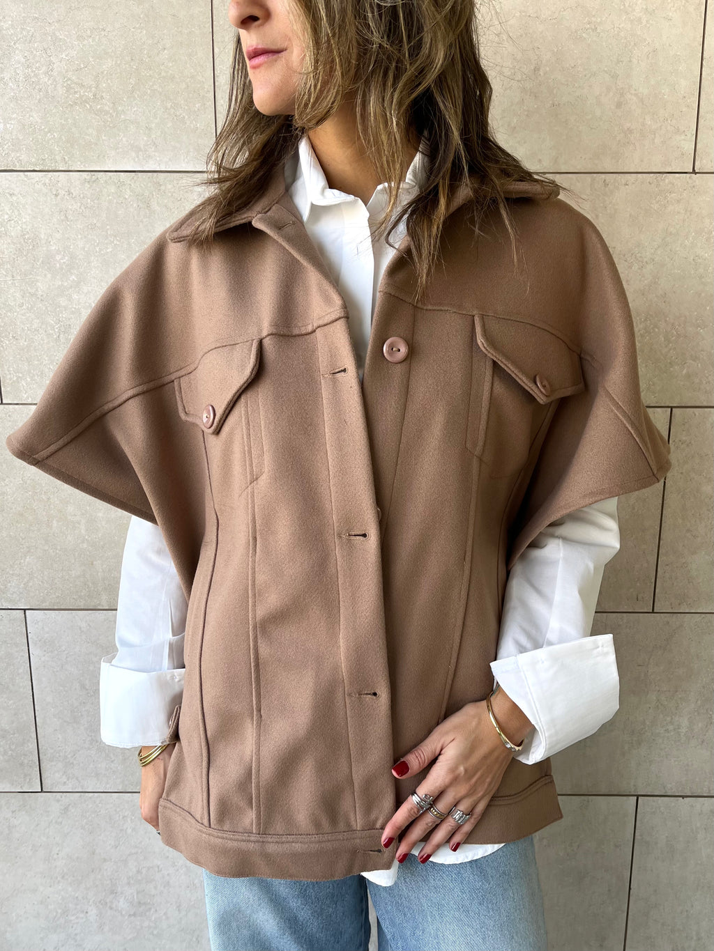 Cafe Icon Button Vest