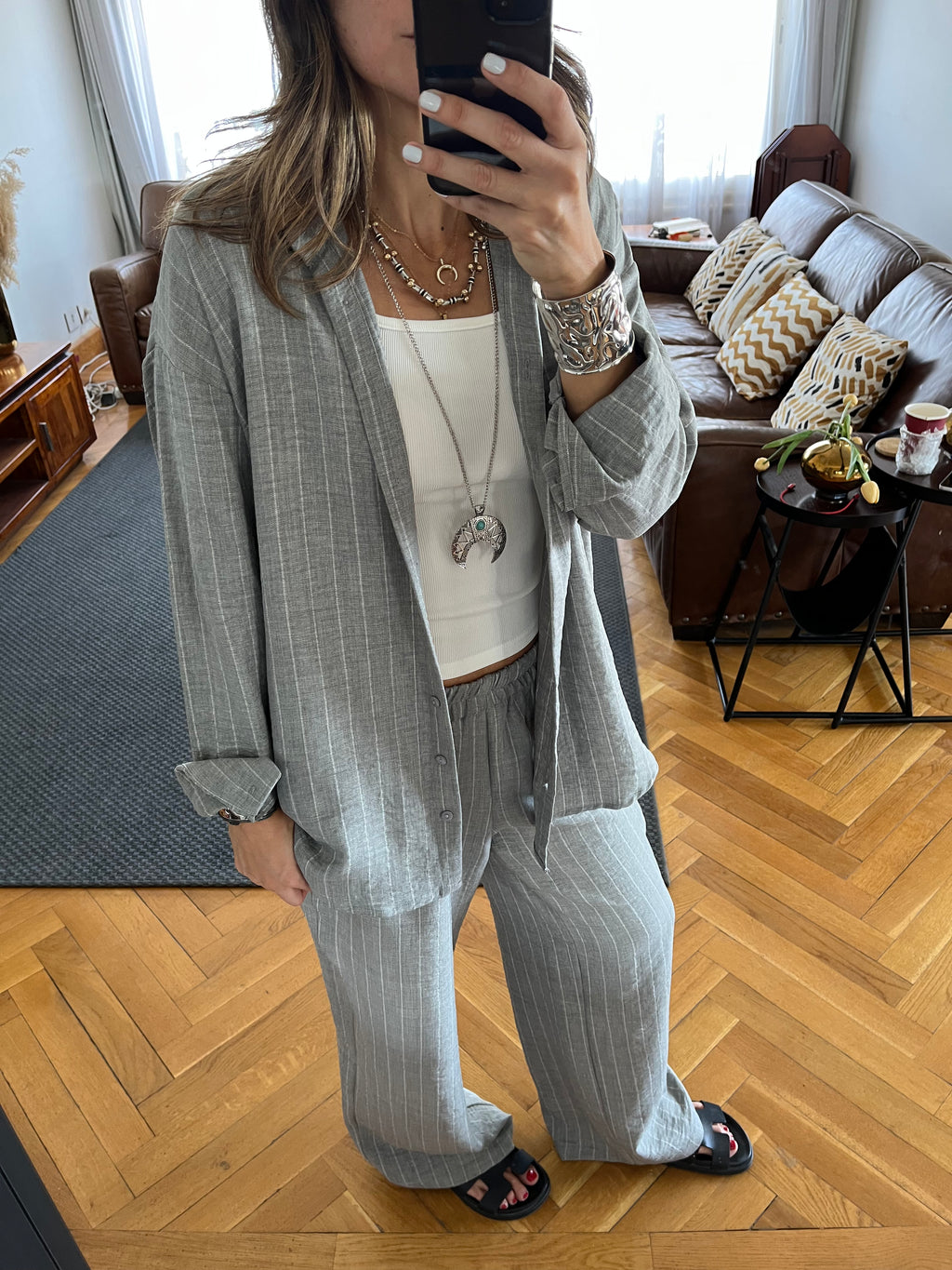 Grey Striped Everyday Set