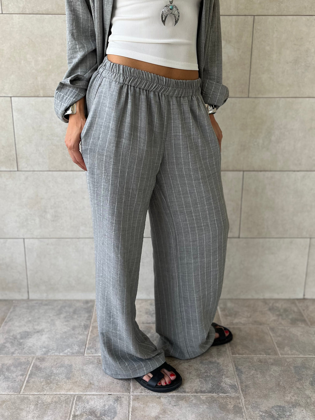 Grey Striped Everyday Set