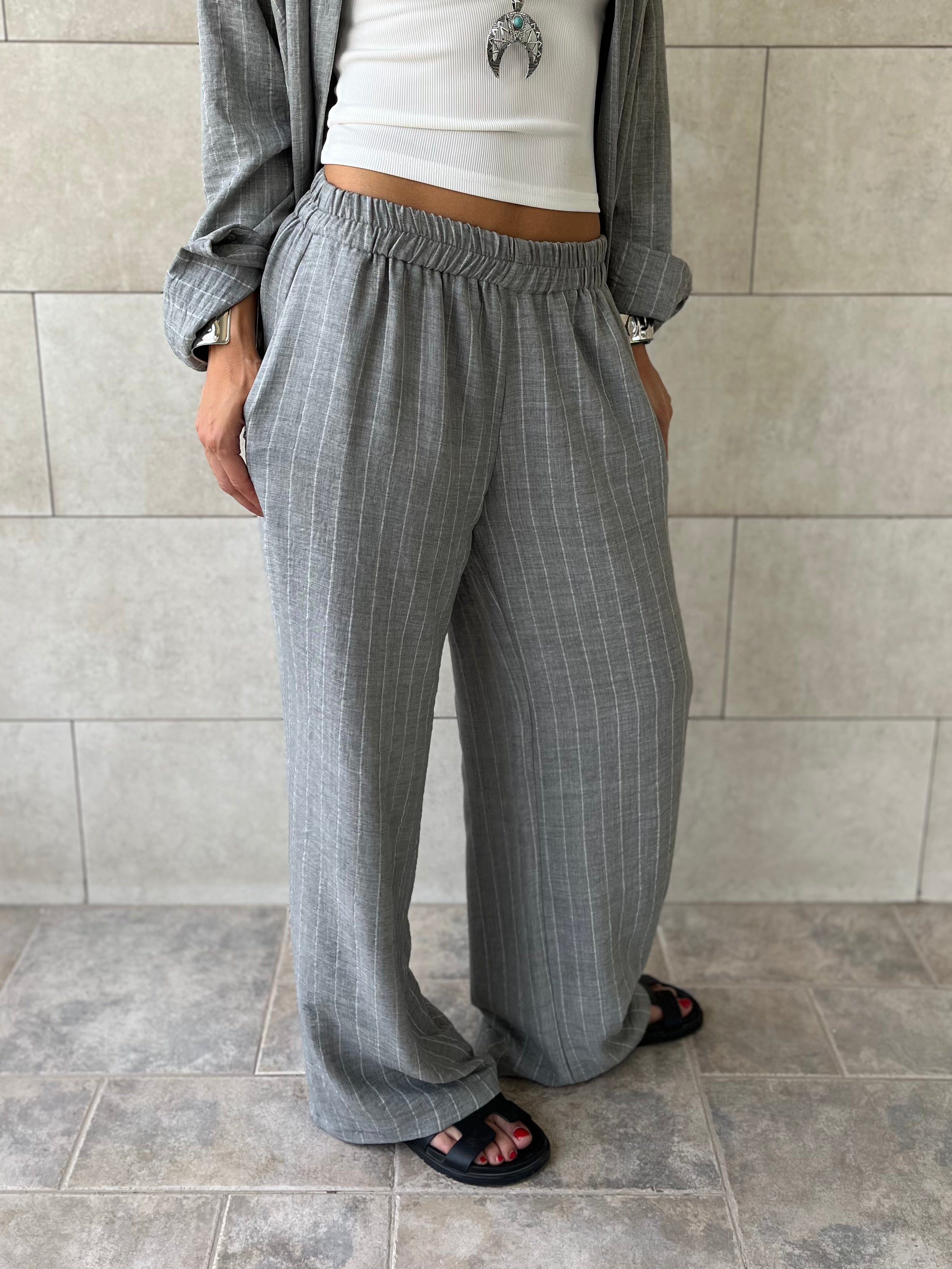 Grey Striped Everyday Set
