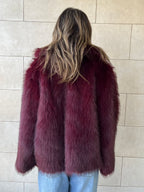 Burgundy Fur Jacket