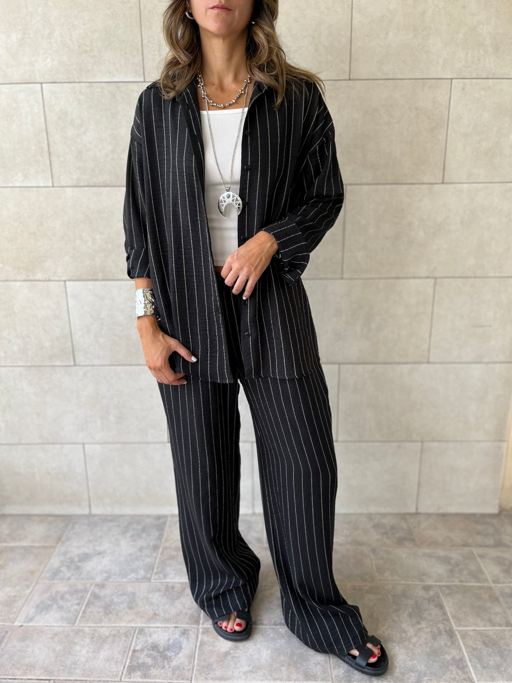 Black Striped Everyday Set