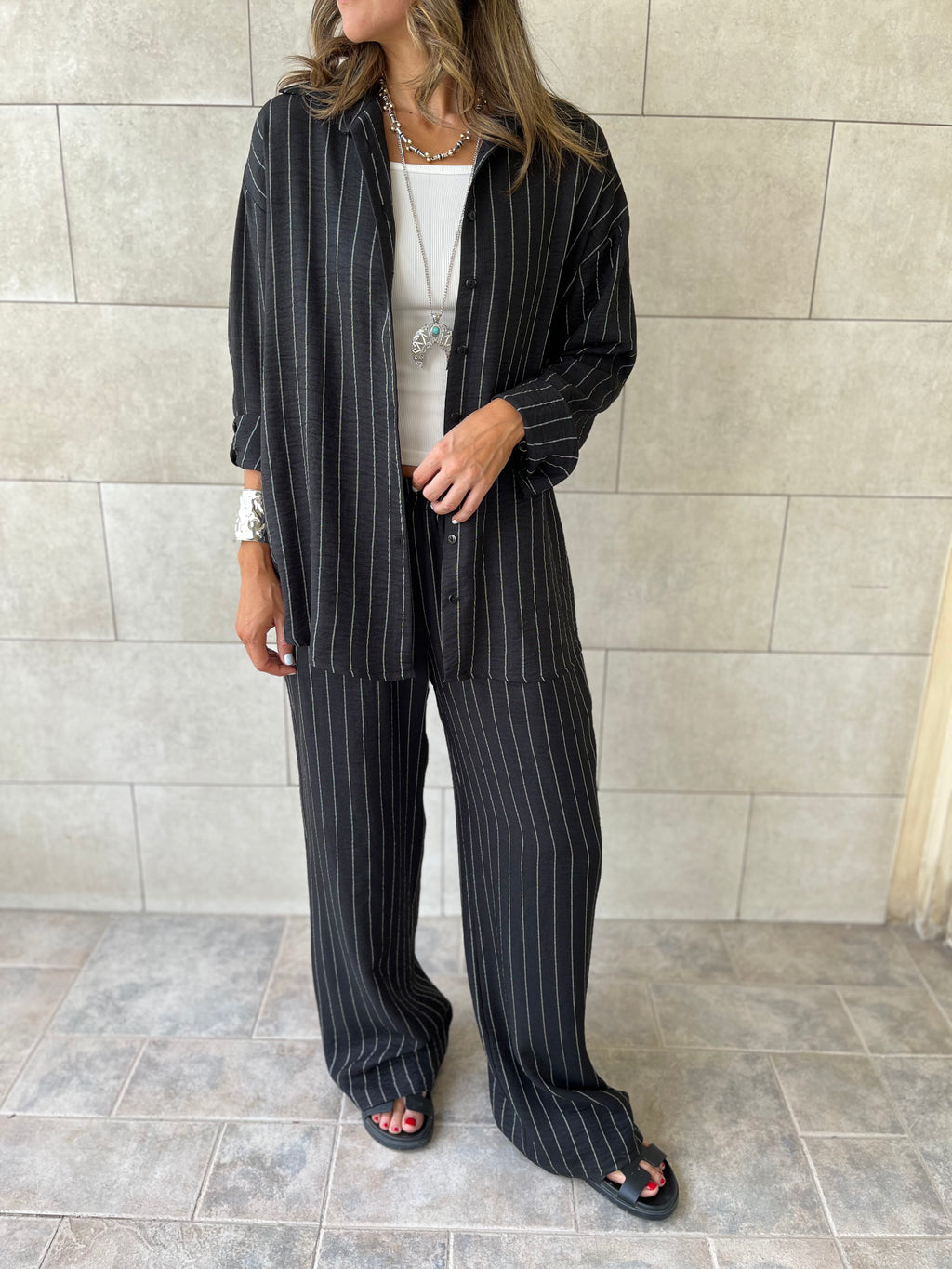 Black Striped Everyday Set