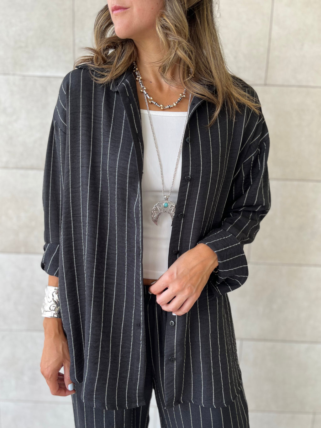 Black Striped Everyday Set