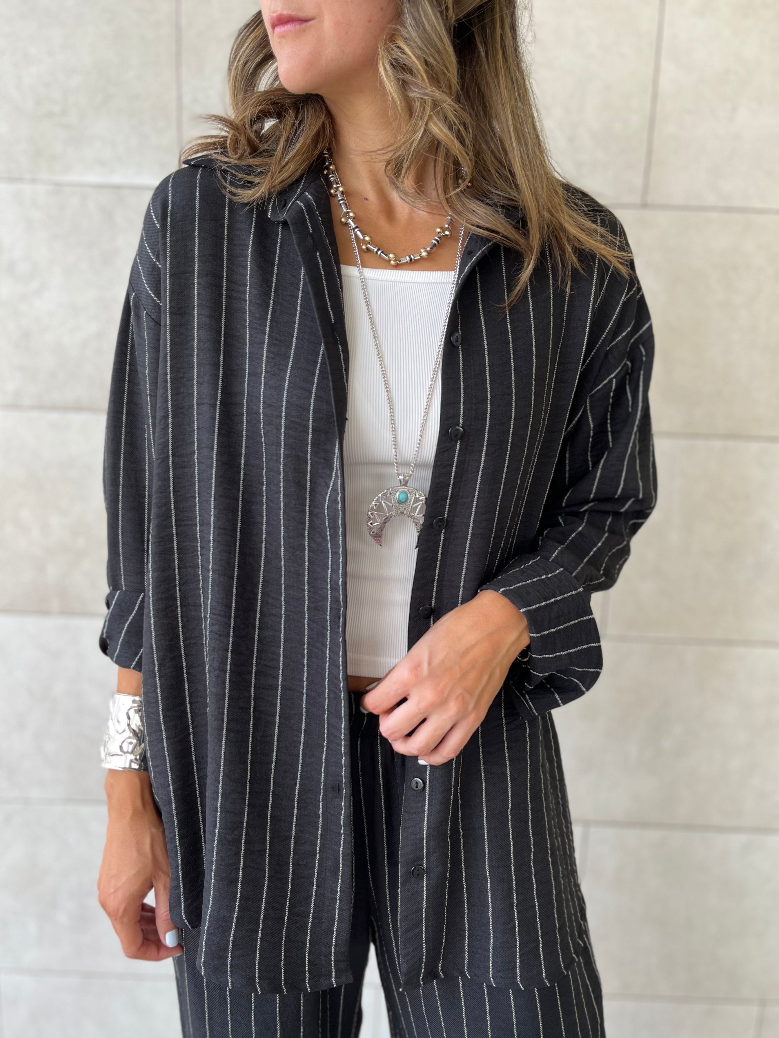 Black Striped Everyday Set