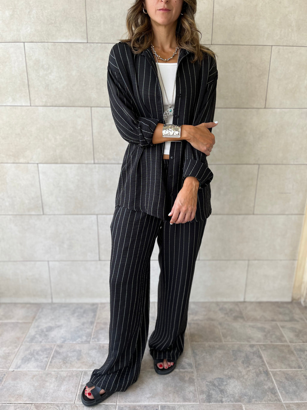 Black Striped Everyday Set